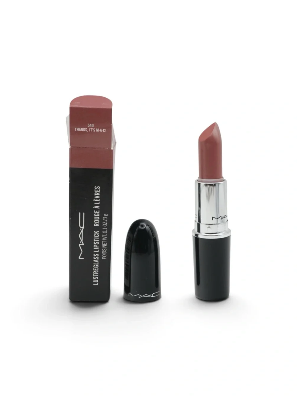 MAC Lustreglass Lipstick Thanks, It's M.A.C! 540 Full Size NIB. Retails &27 • S